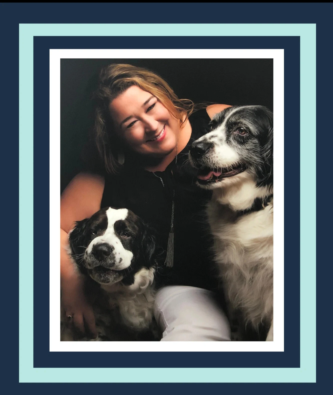 Dana Adkins with her dogs